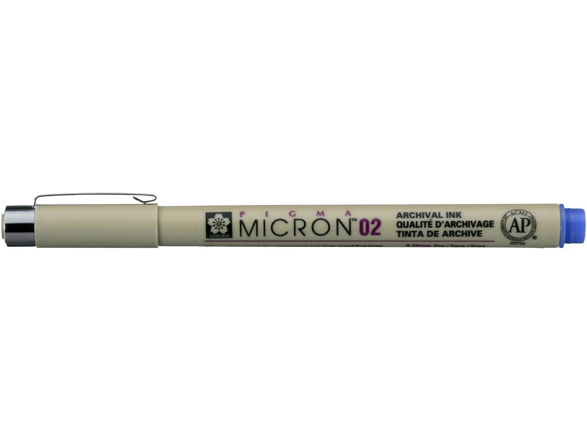SAKURA Fineliner PIGMA MICRON 02, blau (EAN: 0084511318380)