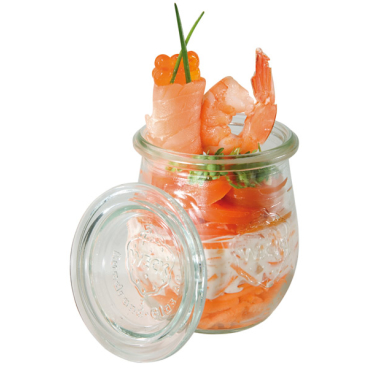 APS Weck-Glas mit Deckel, Tulpen-Form, 220 ml, 12er Set (EAN: 4004133823167)