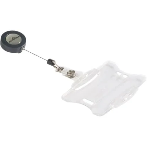 DURABLE Namensschild, mit Ausweishalter, 85 x 54 mm, transparent (EAN: 4005546804101)