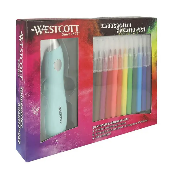 WESTCOTT Zauberstift Kreativ-Set mit Airbrush-Stift (EAN: 4027521521230)