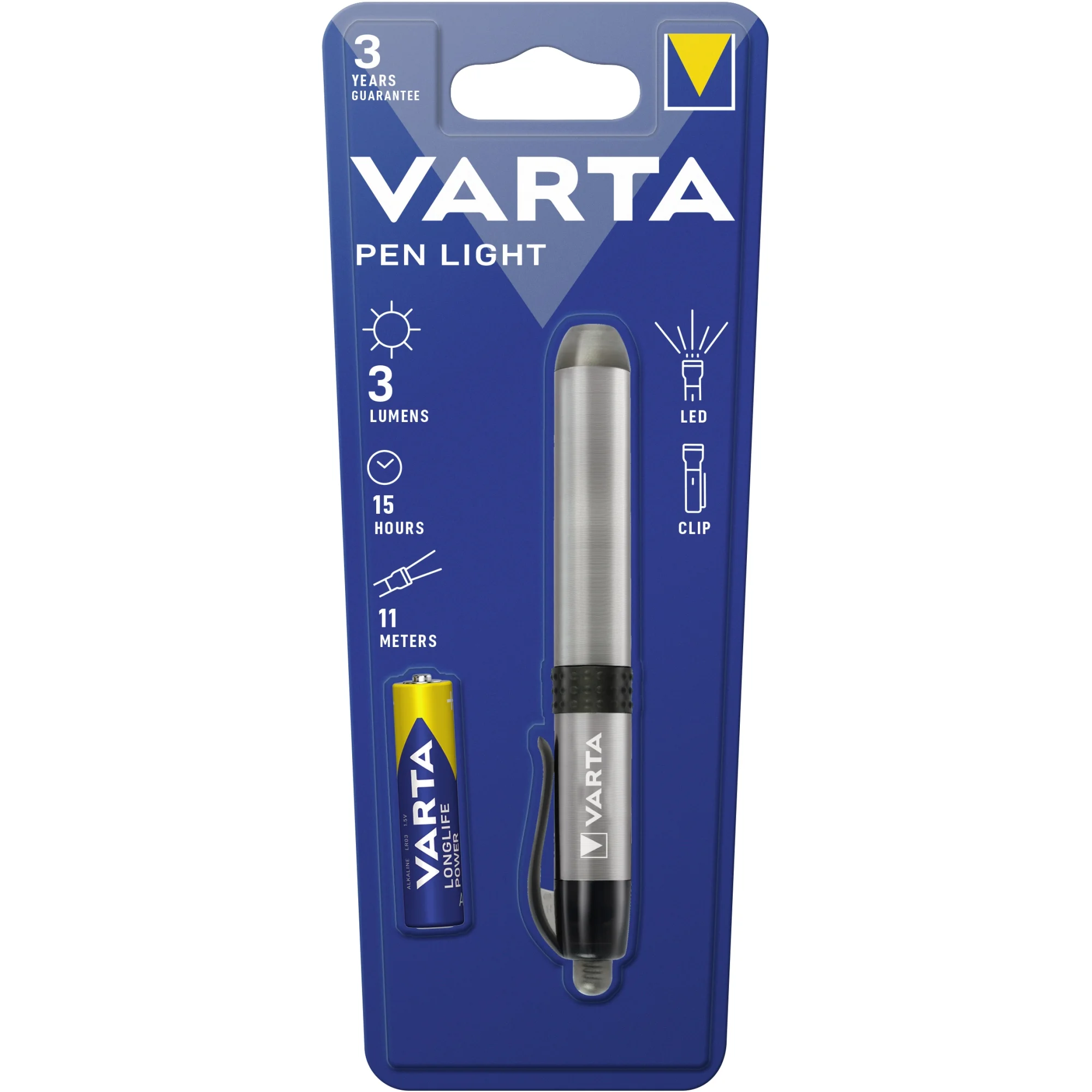 VARTA Taschenlampe "LED Pen Light 1AAA", inkl. 1 x AAA, weiß (EAN: 4008496678044)