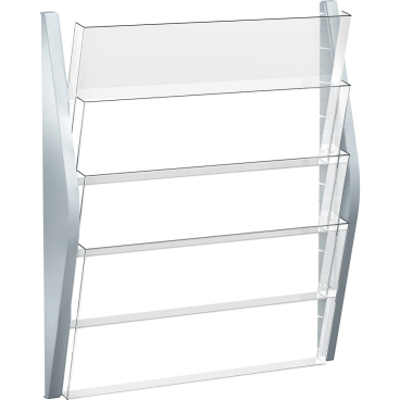 helit 4er Wand-Prospekthalter "the arc", DIN A3 quer, silber (EAN: 4012086030945)