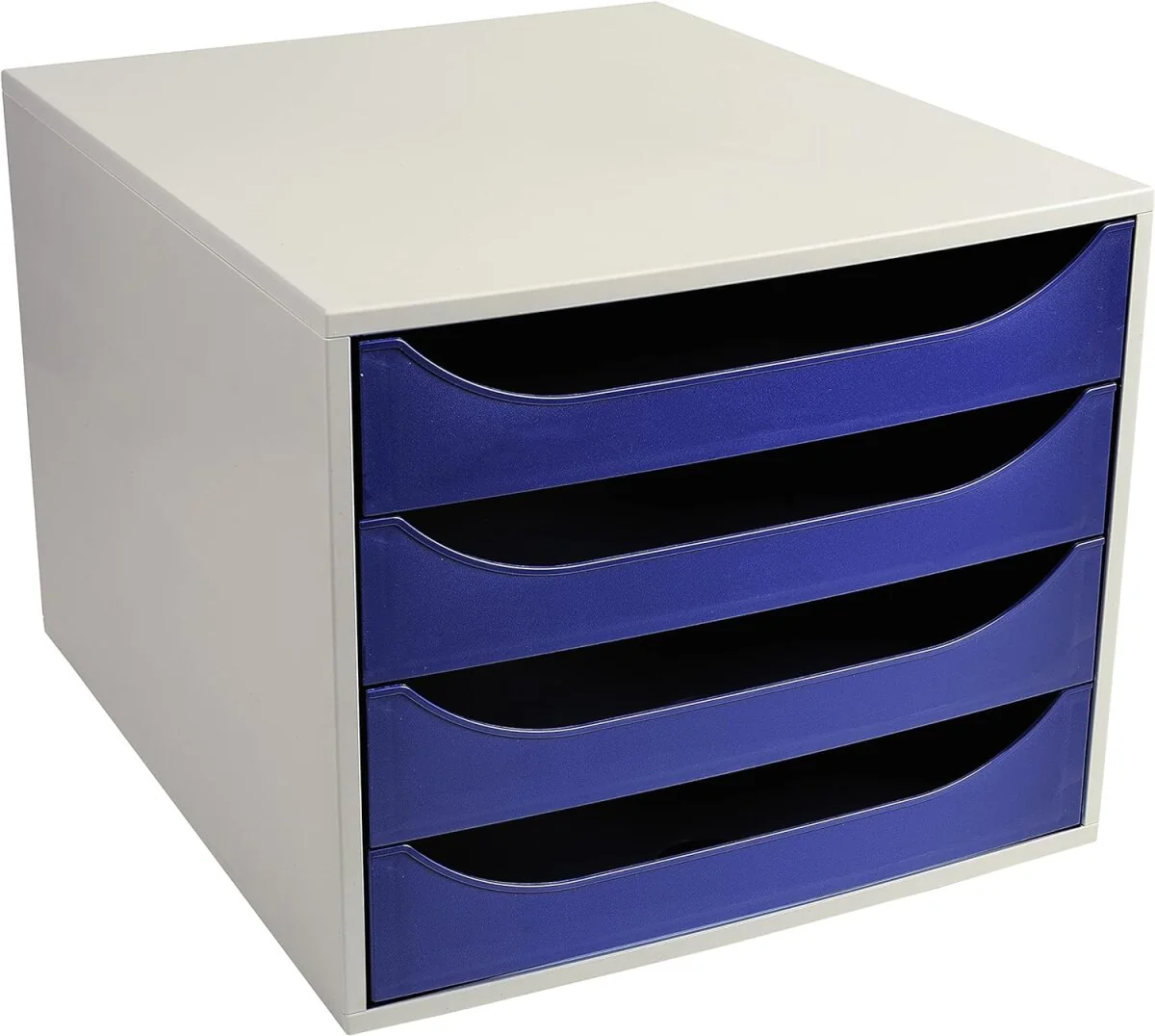 EXACOMPTA Schubladenbox ECOBOX, 4 Schübe, nachtblau, grau/nachtblau (EAN: 9002493423770)