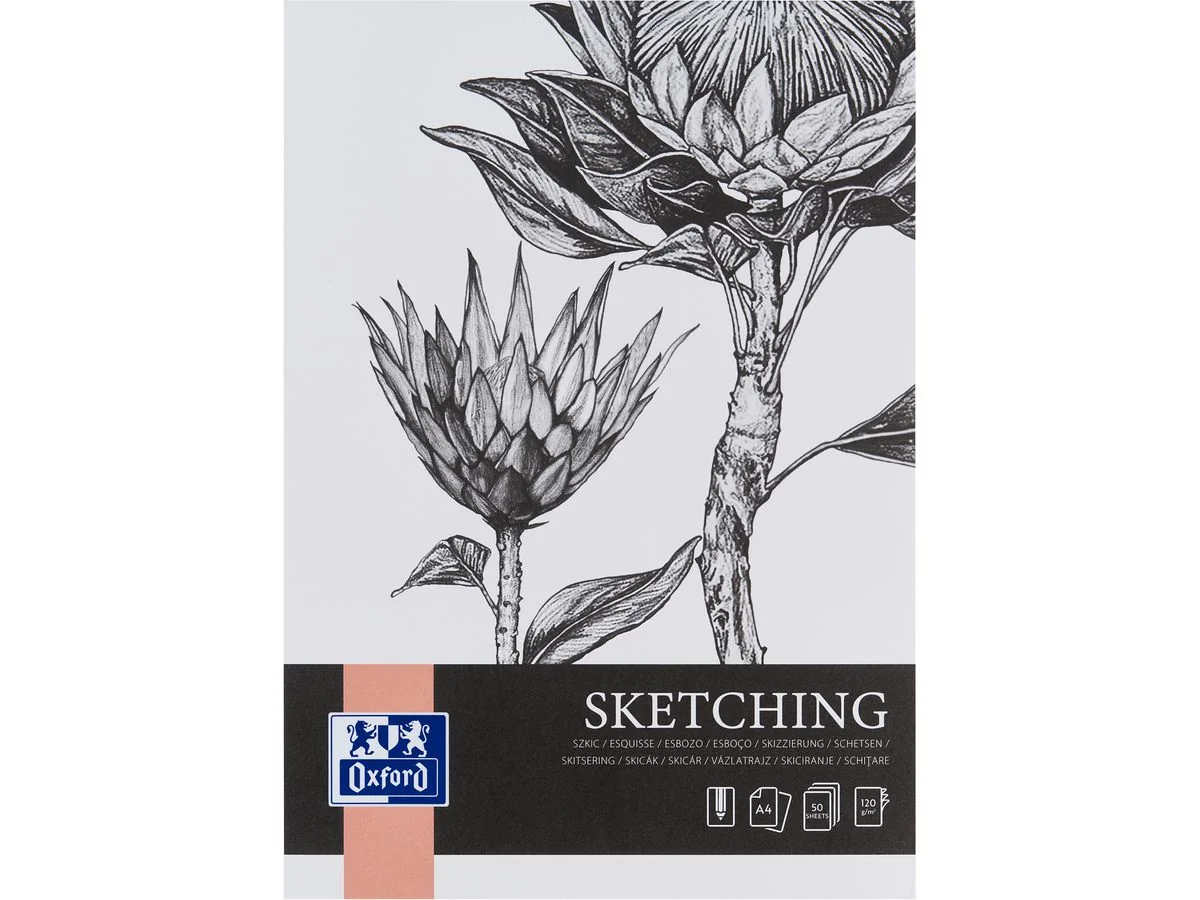 Oxford Art Skizzenblock "Sketching", DIN A4, 120 g/qm (EAN: 5904017077787)