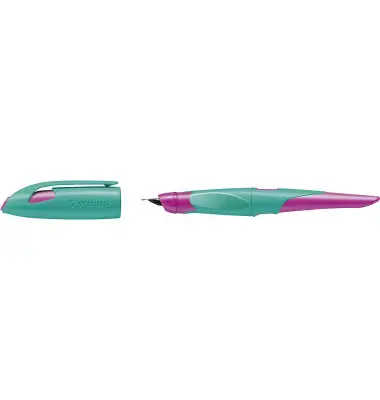 STABILO Füllhalter EASYbirdy R, Rechtshänder,türkis/neonpink (EAN: 4006381542401)