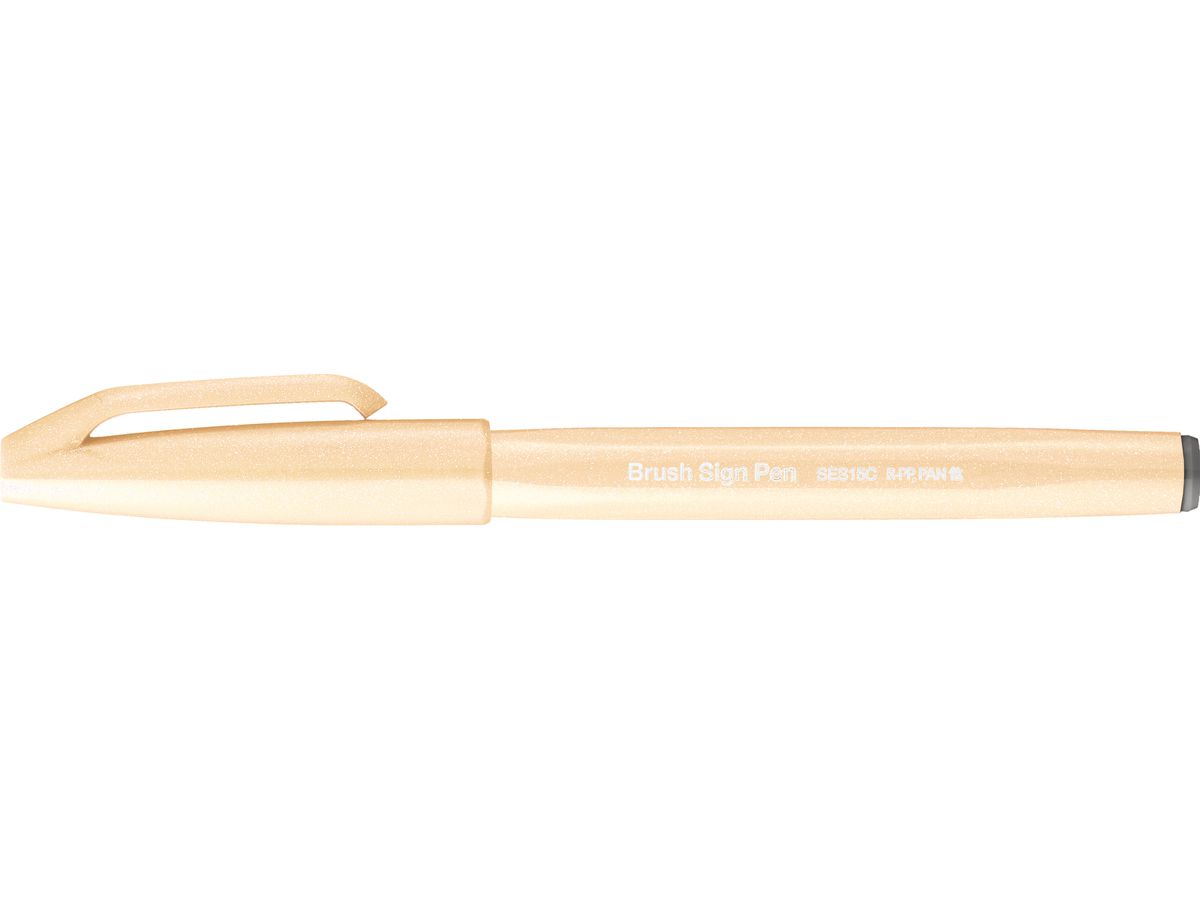PentelArts Faserschreiber Brush Sign Pen SES15, blassorange (EAN: 4902506412935)
