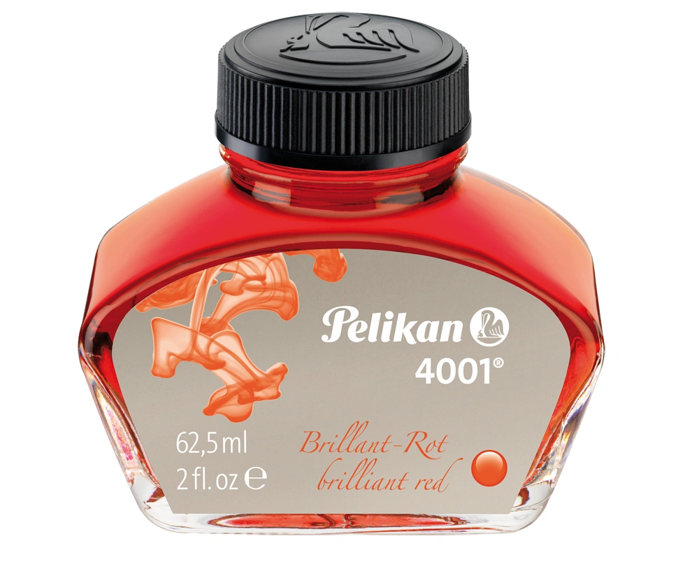 Pelikan Tinte 4001 im Glas, rot, Inhalt: 62,5 ml (EAN: 4012700329165)