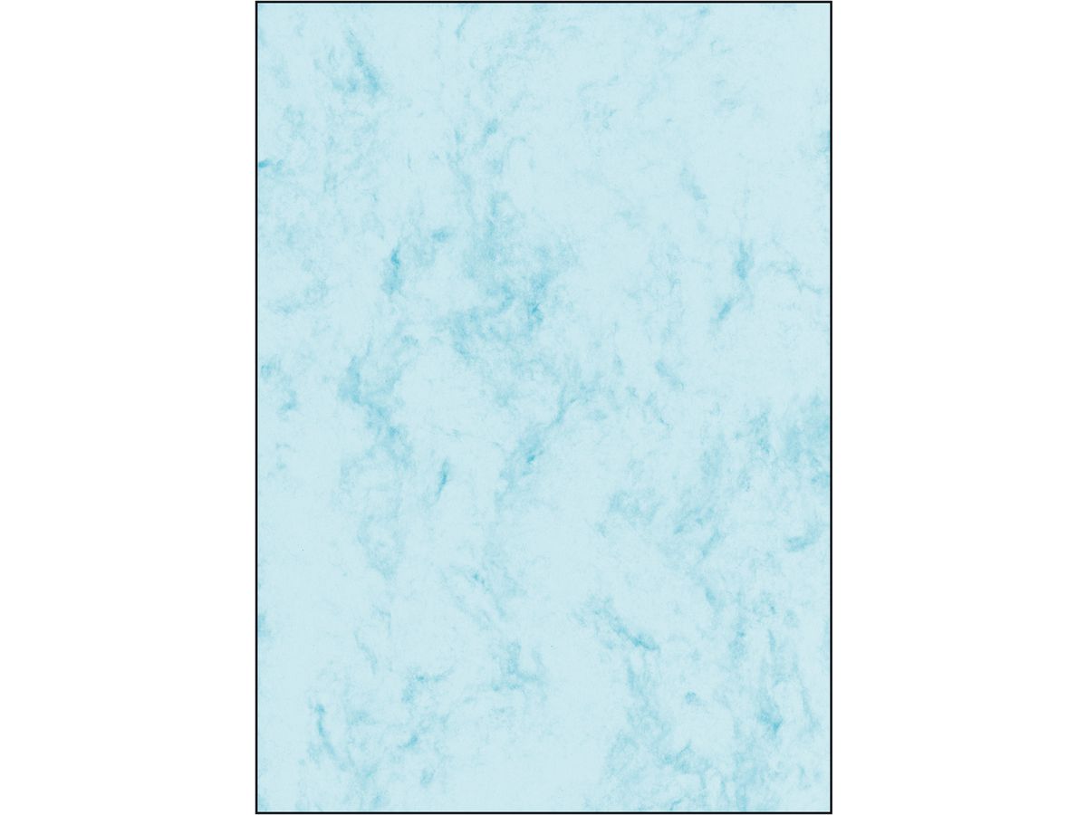 sigel Marmor-Papier, A4, 90 g/qm, Feinpapier, blau (EAN: 4004360937910)