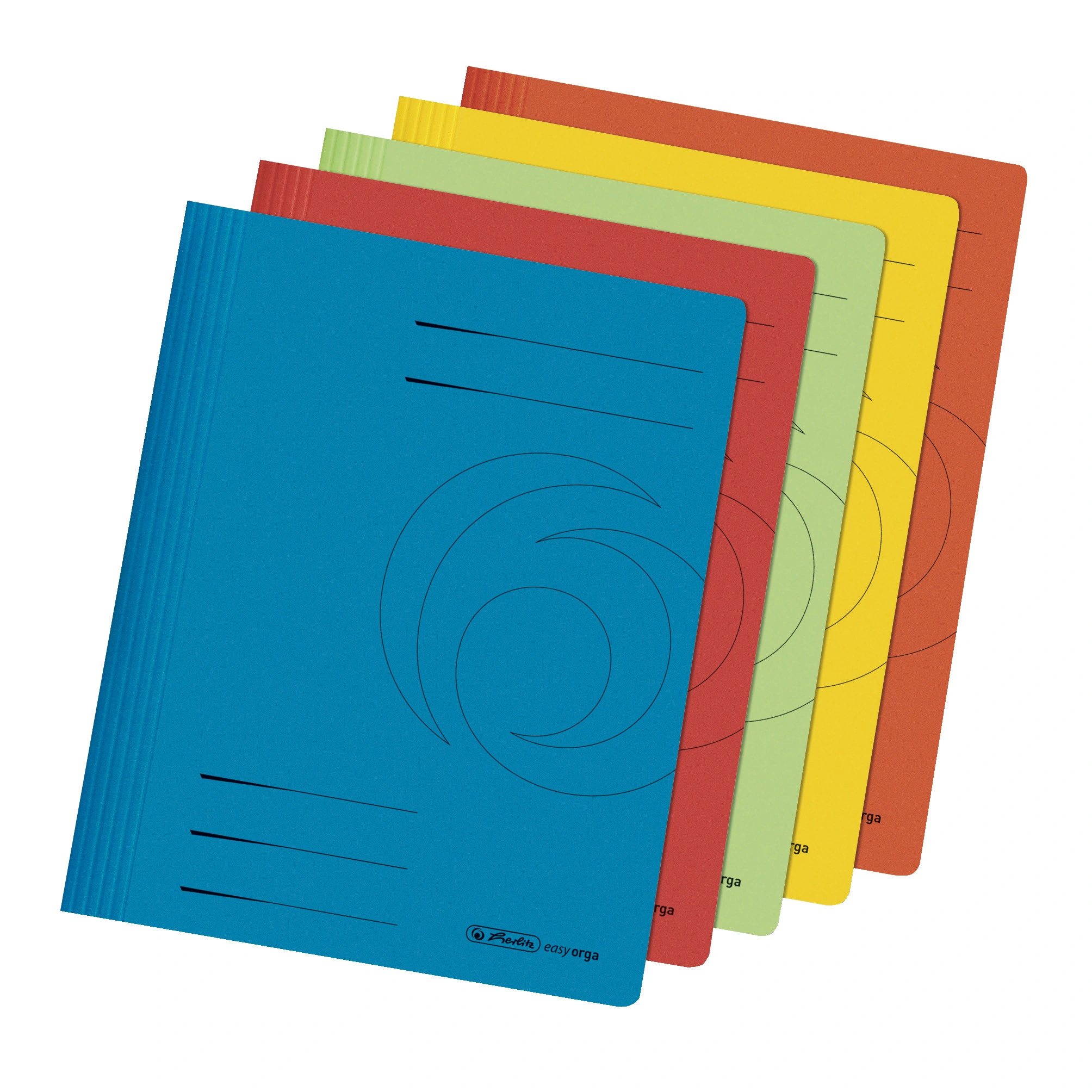herlitz Schnellhefter easy orga, Manilakarton, sortiert, rot, gelb, blau, orange, hellgrün (EAN: 4008110398907)