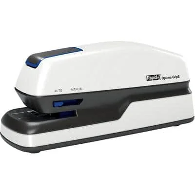Rapid Elektrisches Heftgerät Optima GripE, weiß/grau/blau (EAN: 5028252048309)