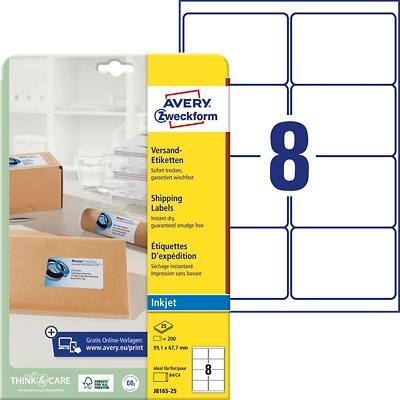 AVERY Etiquette d'expédition, 99,1 x 67,7 mm, blanc (EAN: 3266550129272)