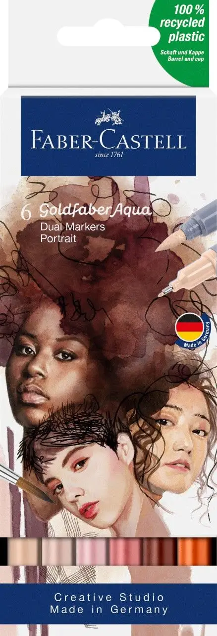 FABER-CASTELL Aquarellmarker GOLDFABER, 6er Etui Portrait (EAN: 4005401645238)