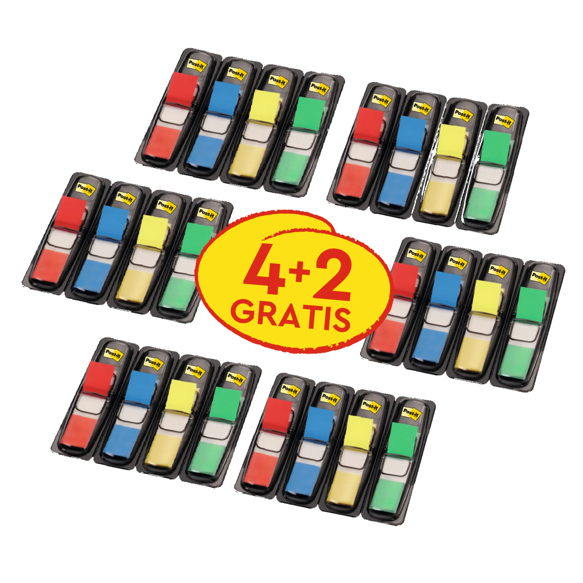 Post-it Haftmarker Index Mini, 11,9 x 43,2 mm, 4+2 Gratis (EAN: 40467193780122)