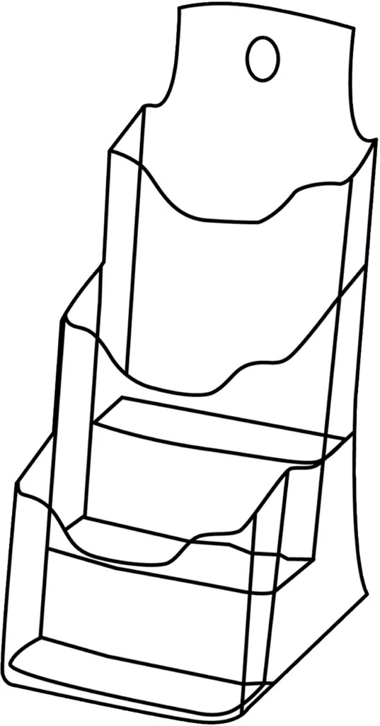 sigel Tisch-Prospekthalter "acrylic", DIN lang, 3 Fächer (EAN: 4004360982101)