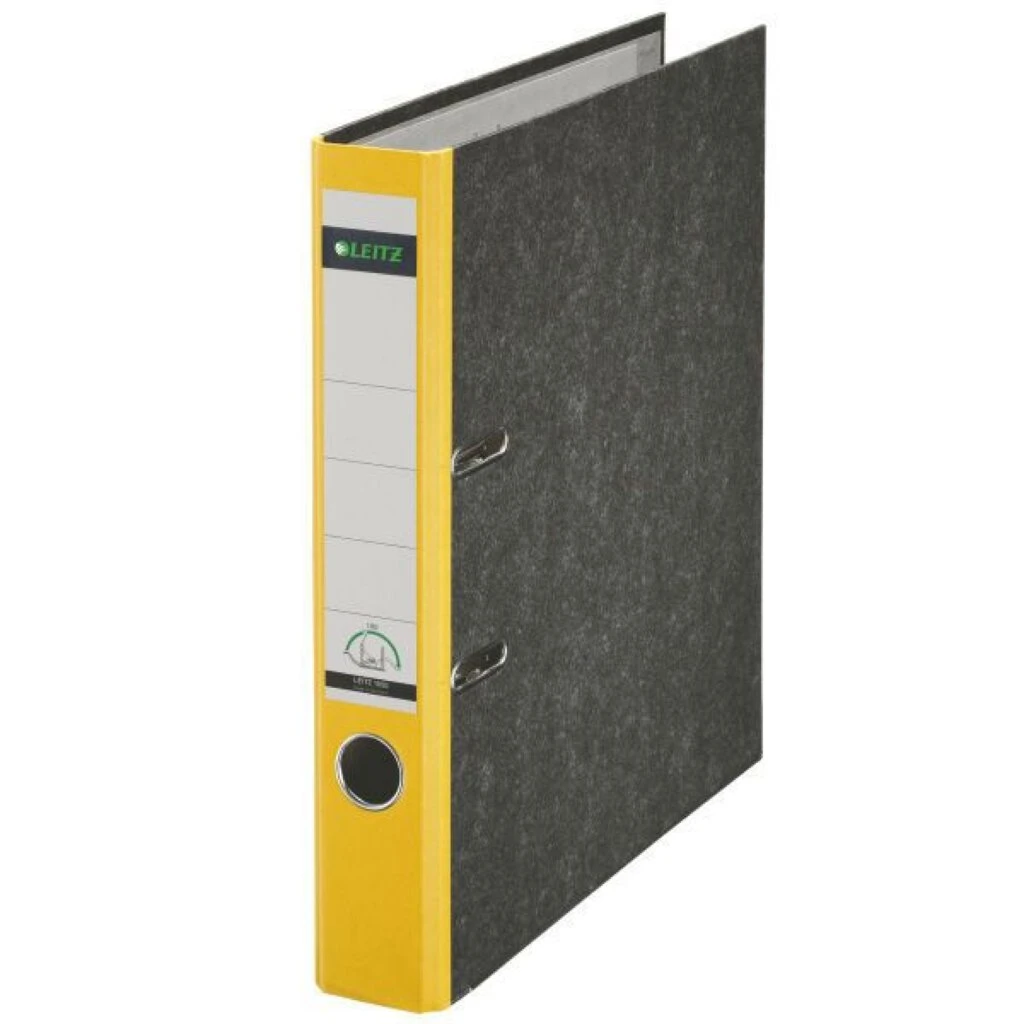 LEITZ Wolkenmarmor-Ordner, 180 Grad, DIN A4, 52 mm, gelb (EAN: 4002432359356)