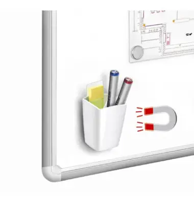 CEP Stifteköcher GLOSS, magnetisch, 2 Fächer, weiss (EAN: 3462159001630)