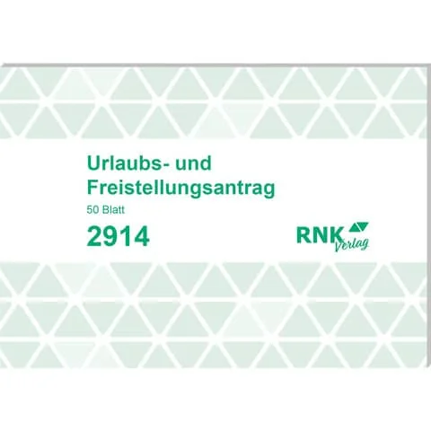 RNK Verlag Vordruck "Urlaubs- und Freistellungsantrag" (EAN: 4002871291408)