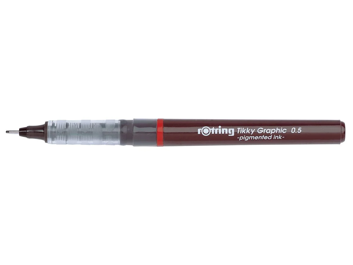 rotring Tikky Graphic Faserschreiber, Strichstärke 0,5 mm, schwarz (EAN: 3501170814772)