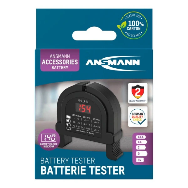 ANSMANN Teststation "BATTERY TESTER" zum Prüfen von (EAN: 4013674000005)