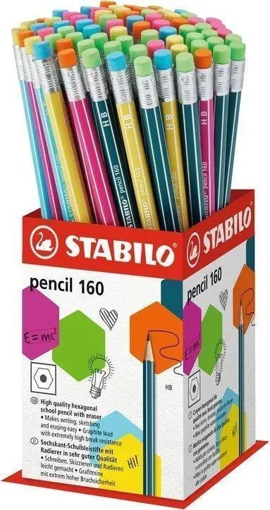 STABILO Bleistift pencil 160, mit Radierer, 72er Display (EAN: 4006381505307)