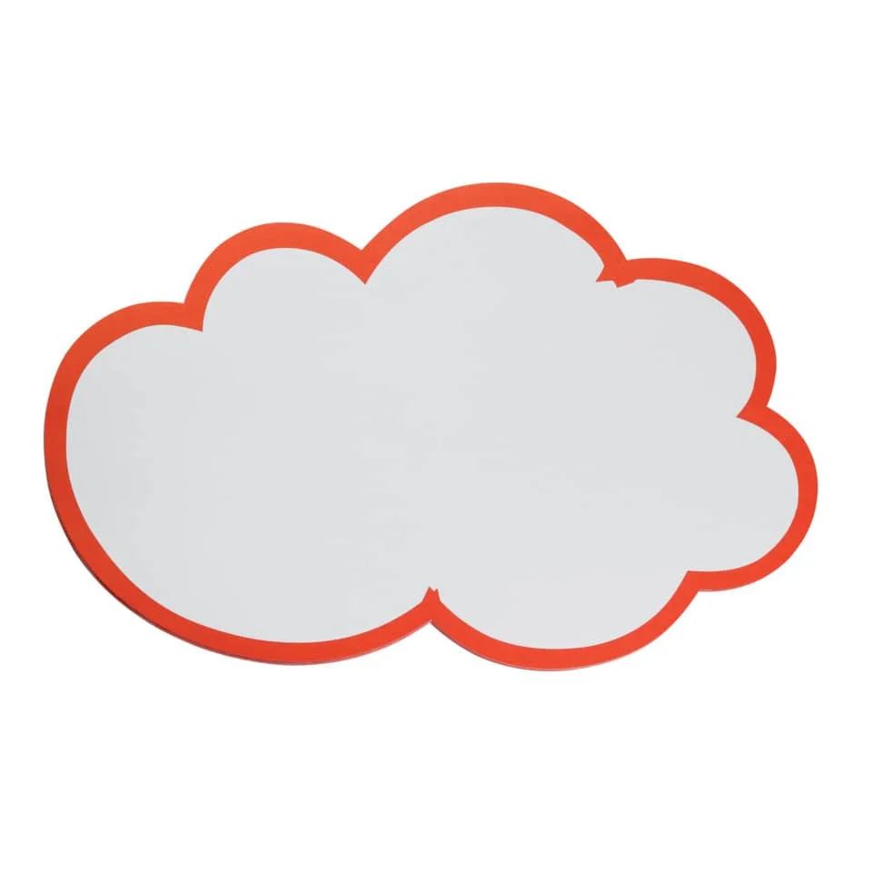 FRANKEN Moderationskarte "Wolke", selbstklebend, 60x100 mm, weiß mit rotem Rand (EAN: 4016946201681)