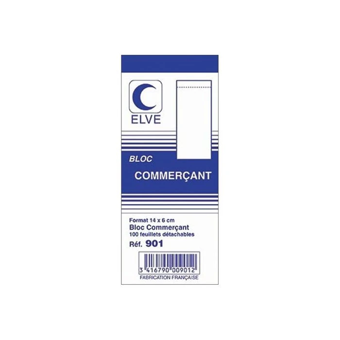 ELVE Bloc commerçant, 60 x 140 mm, 100 feuillets (EAN: 3416790009012)