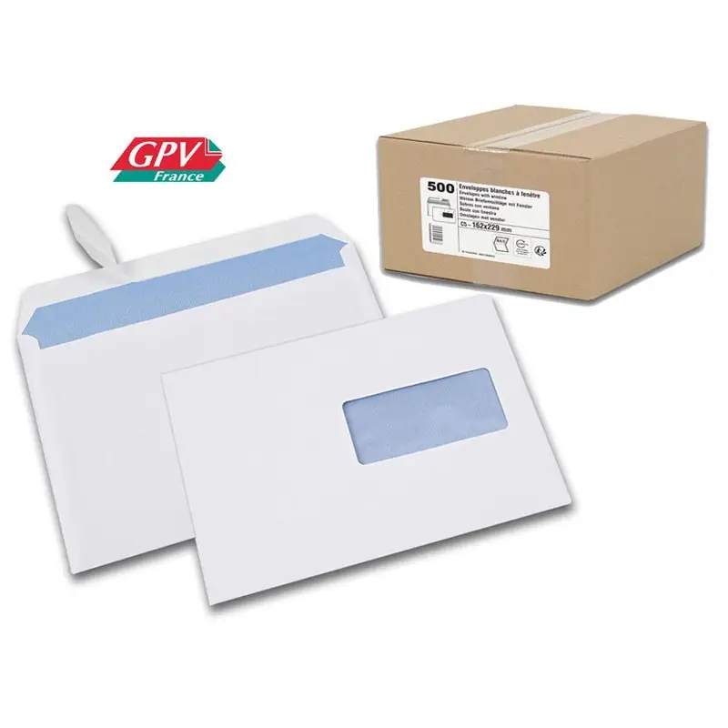 GPV Briefumschläge, C5, 162 x 229 mm, weiß, mit Fenster (EAN: 3250650005987)