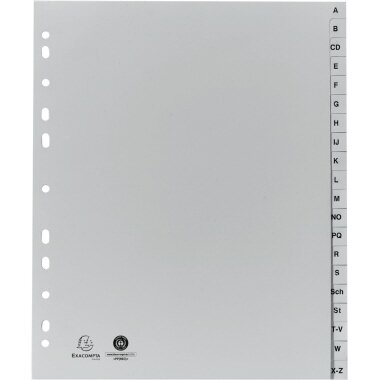 EXACOMPTA Kunststoff-Register, A-Z, DIN A4+, 20-teilig (EAN: 3130634019202)
