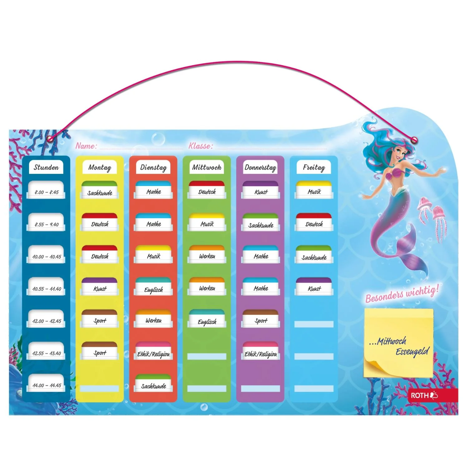 ROTH Klipp + Klar Stundenplan Steck Fix "Meerjungfrau" (EAN: 4028279003528)