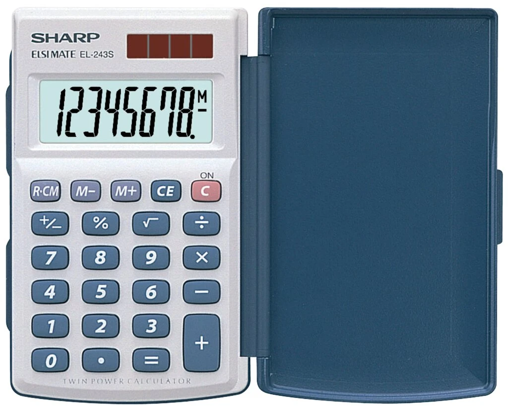 SHARP Taschenrechner EL-243 S, Solar-/ Batteriebetrieb (EAN: 4974019009575)