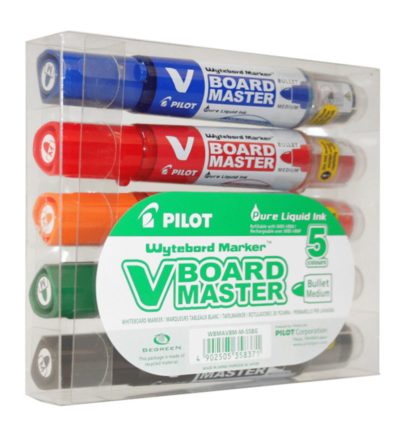 PILOT Whiteboard-Marker V BOARD MASTER, Keilspitze, 5er Etui (EAN: 4902505358388)