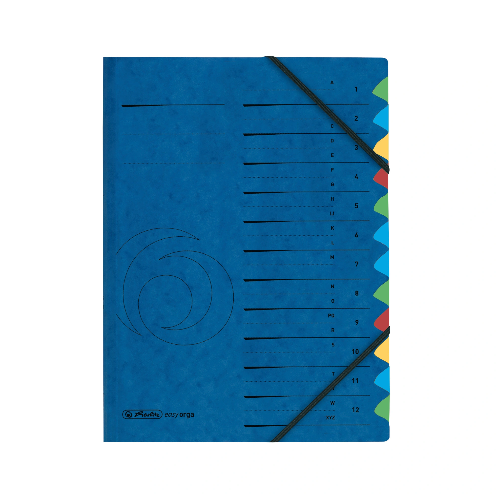 herlitz Ordnungsmappe, DIN A4, Karton, 12 Fächer, blau (EAN: 4008115001123)