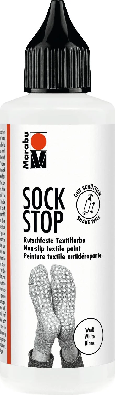 Marabu Textilfarbe Sock Stop, 90 ml, weiß (EAN: 4007751913074)