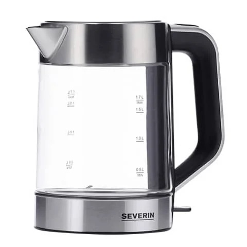 SEVERIN Wasserkocher WK 3420, 1,7 Liter, Glas/Edelstahl (EAN: 4008146033896)