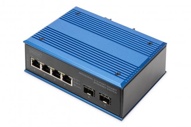 DIGITUS Industrial Gigabit Ethernet Switch, 4+2 Port (EAN: 4016032489245)