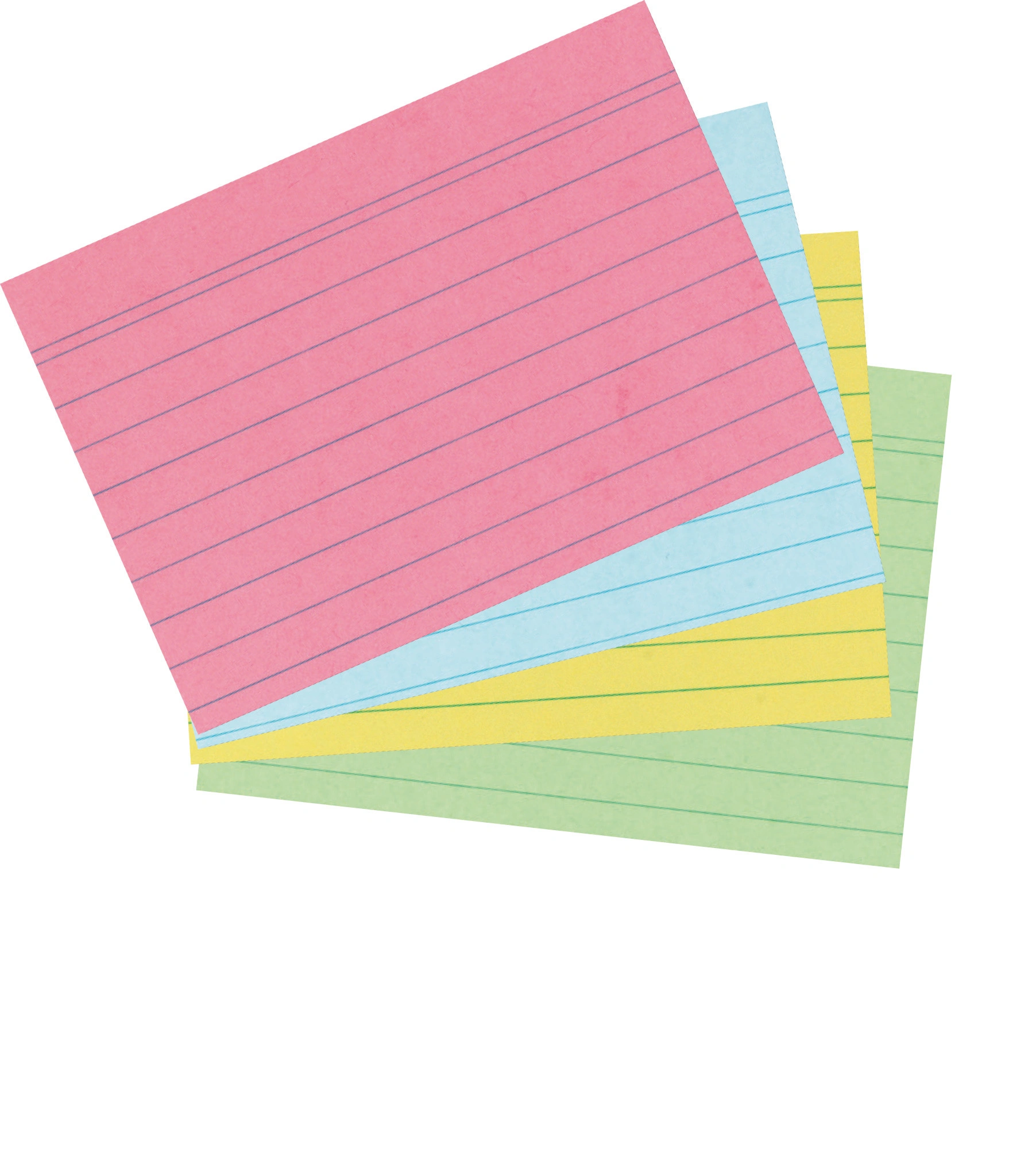 herlitz Karteikarten, DIN A6, liniert, farbig sortiert (EAN: 4008110309187)