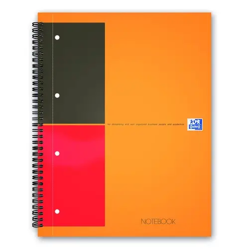 Oxford International Spiral-Notizbuch "NOTEBOOK", DIN A5+ (EAN: 3020120012117)