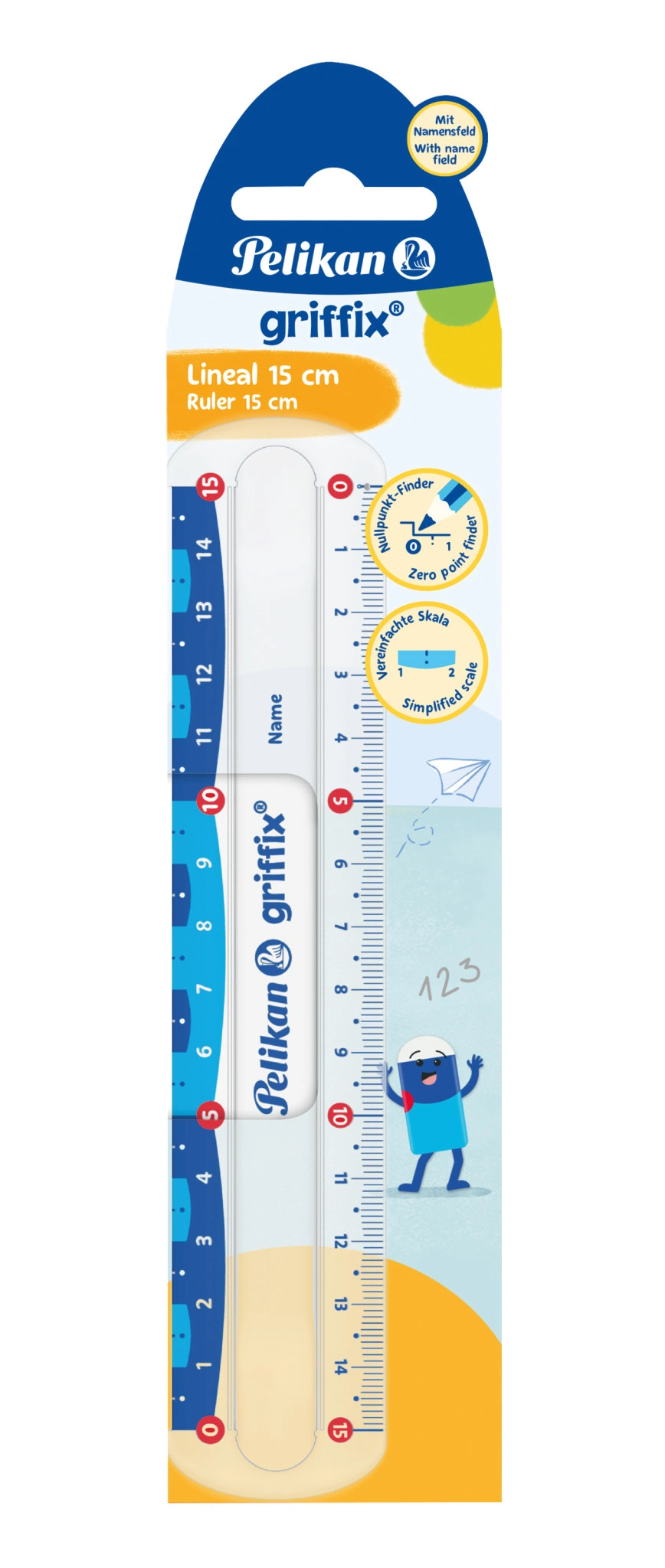 Pelikan griffix Lineal, 150 mm, transparent / blau (EAN: 4012700822277)