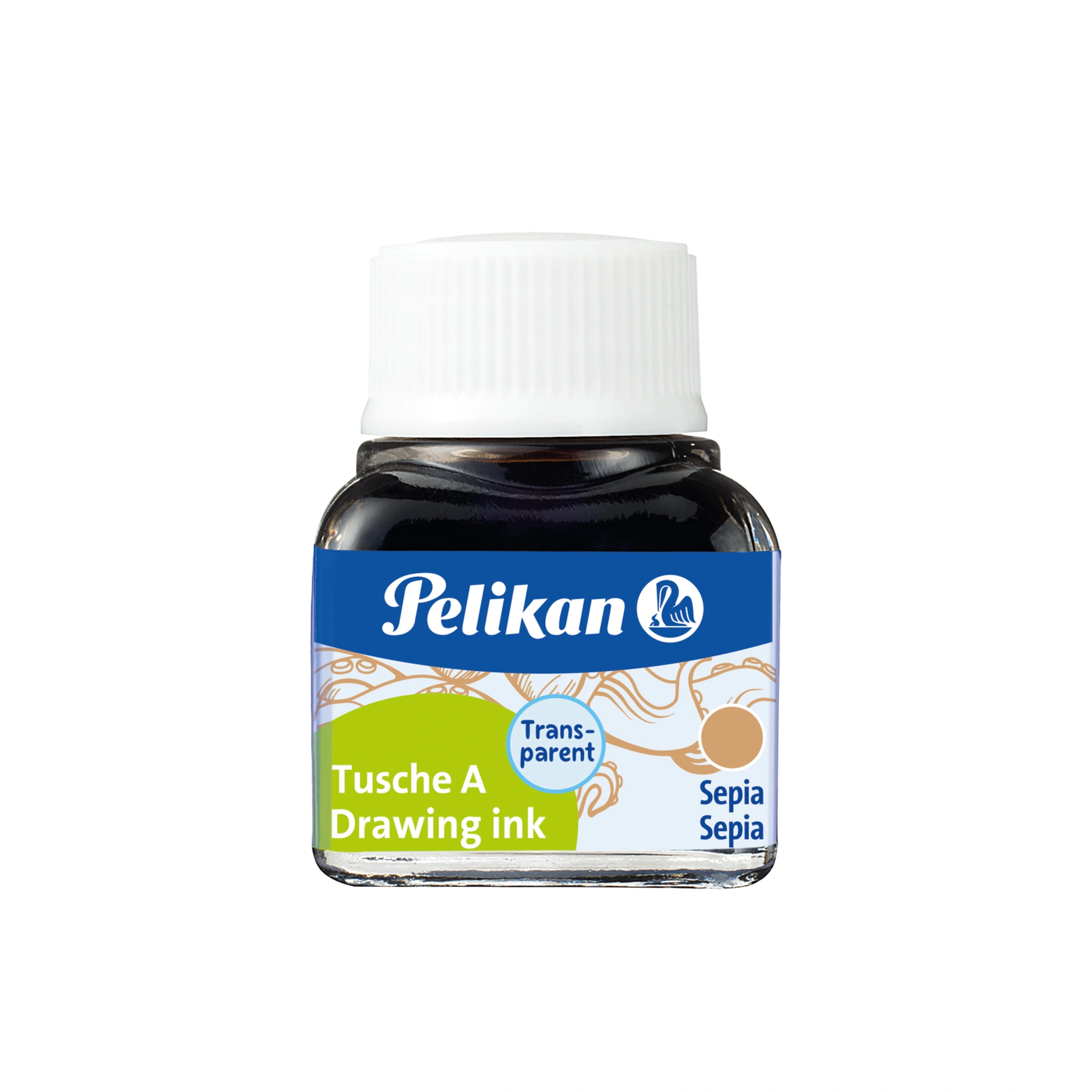 Pelikan Tusche A, Inhalt: 10 ml im Glas, Sepia (15) (EAN: 4012700201645)