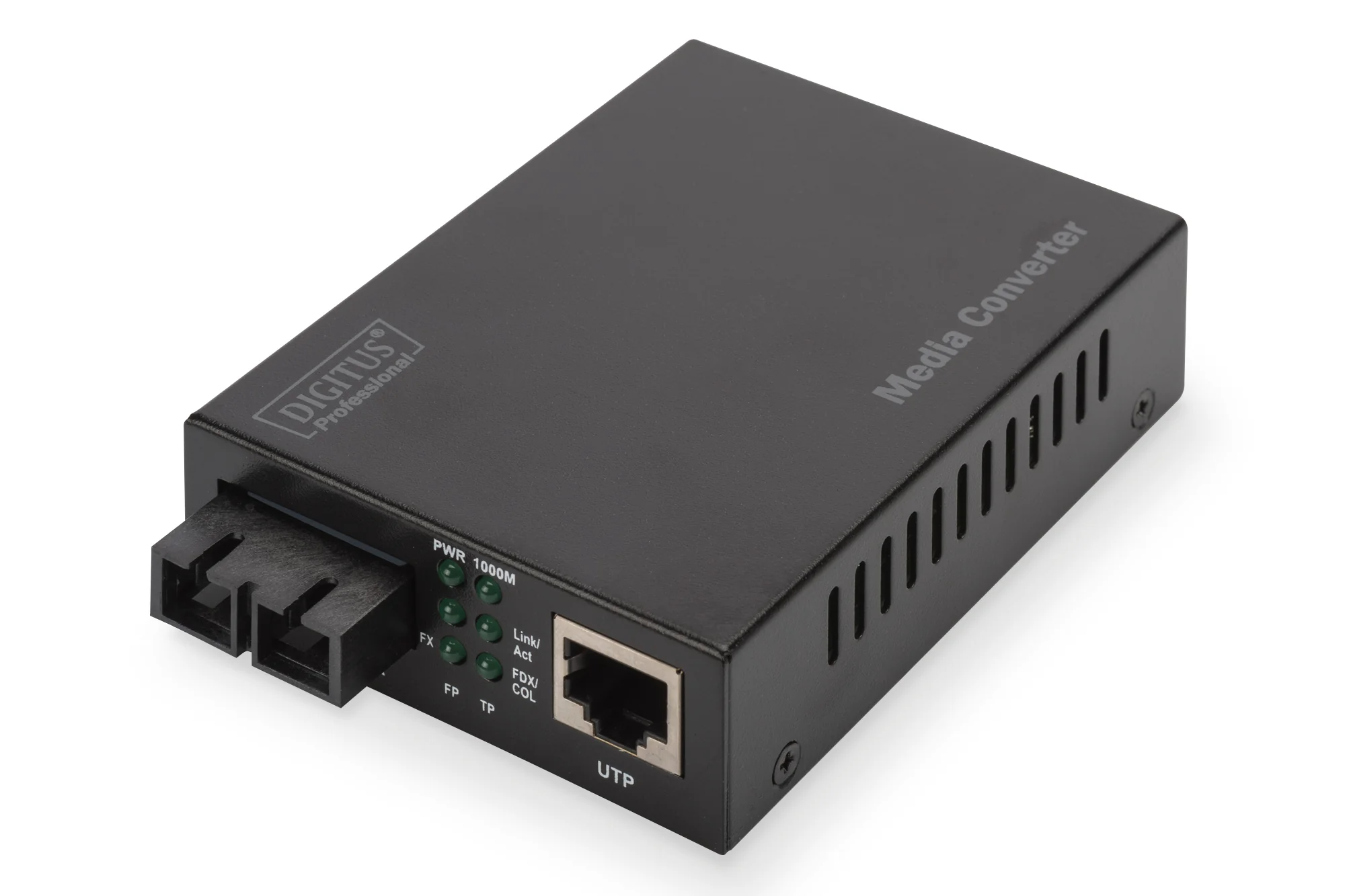 DIGITUS Gigabit Medienkonverter, RJ45/SC, Multimode, schwarz (EAN: 4016032293125)