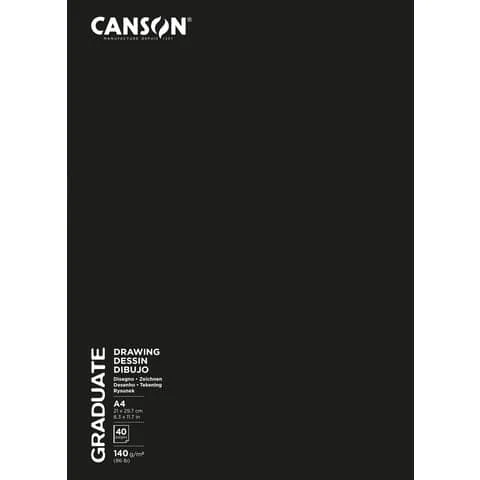 CANSON Skizzenbuch GRADUATE DRAWING, 210 x 297 mm, weißes Papier (EAN: 3148950084798)