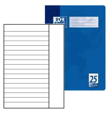 Oxford Schulheft, DIN A4, Lineatur 25 / liniert, 32 Blatt, weiß (EAN: 4006144935068)