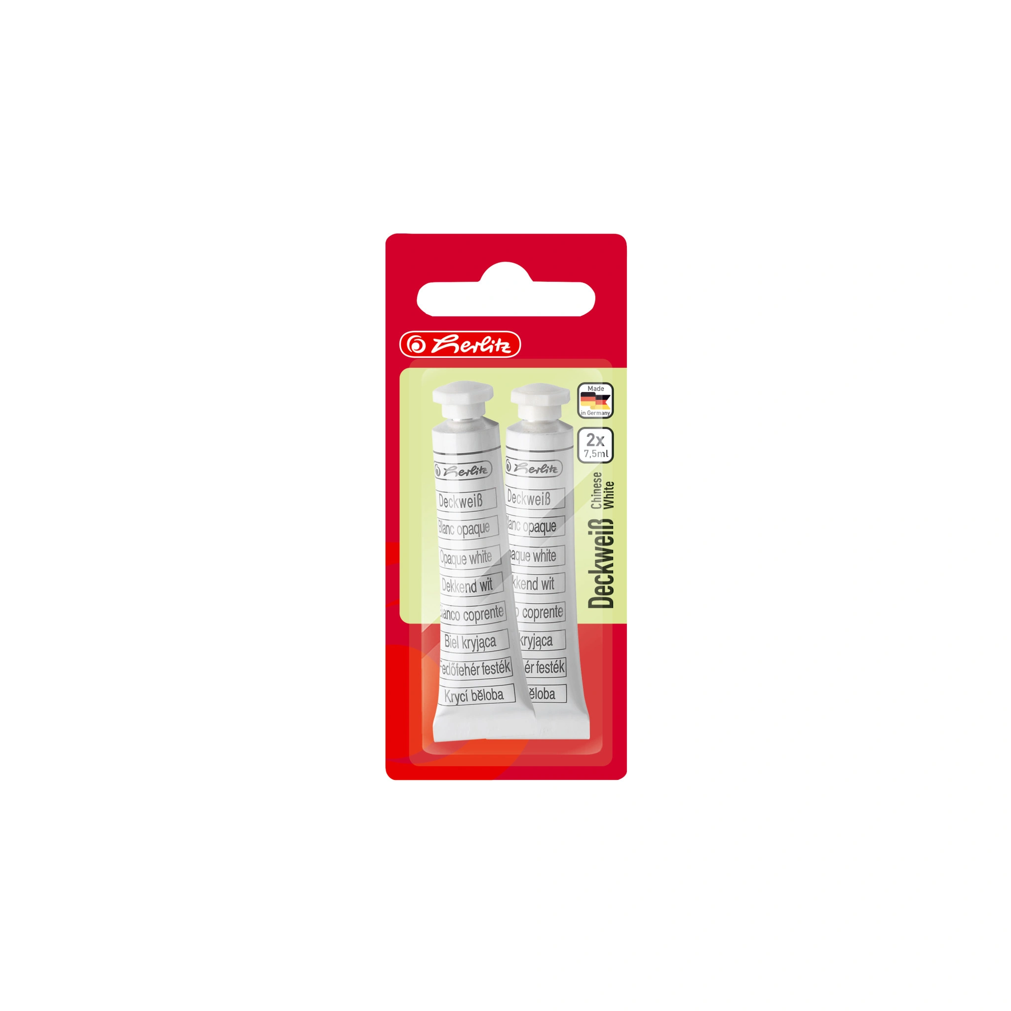 herlitz Deckweiß, Inhalt: 2 Tuben à 7,5 ml (EAN: 4008118642101)