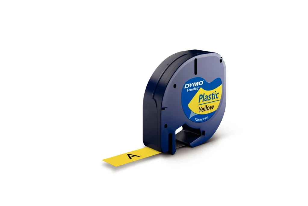 DYMO LetraTag Schriftbandkassette, Kunststoff, 12 mm x 4 m (EAN: 5411313912020)