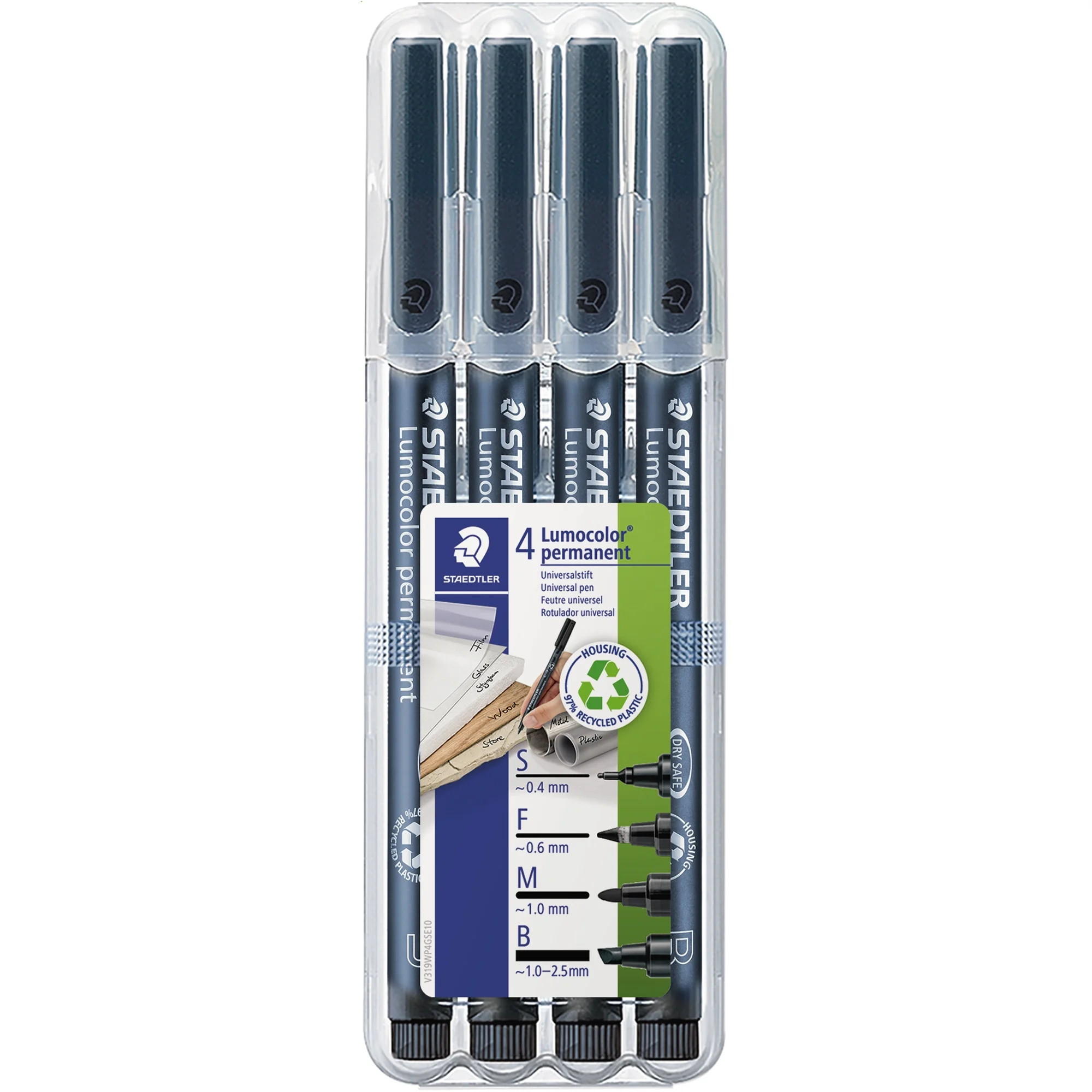 STAEDTLER Lumocolor Permanent-Marker 313S/318F/317M/314B (EAN: 4007817310083)