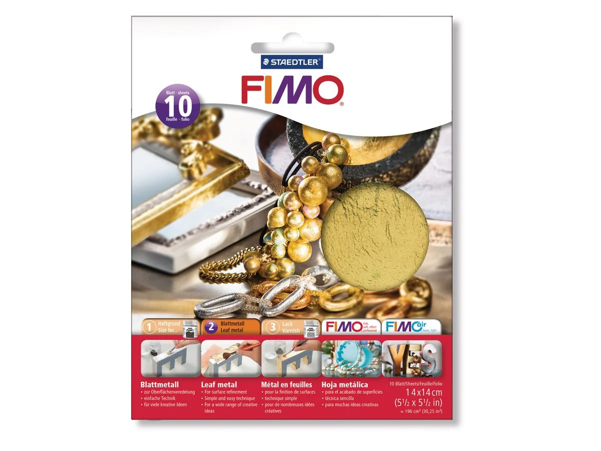 FIMO Blattmetall, gold, 10 Blatt (EAN: 4007817014837)