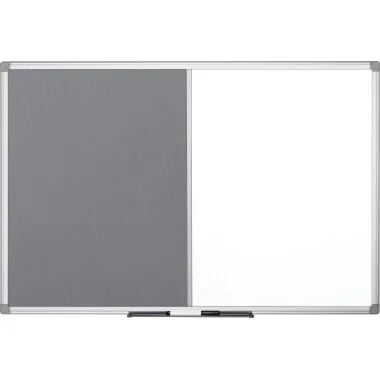 Bi-Office Kombitafel, Weißwand / Filz, grau, 600 x 450 mm (EAN: 5603750269588)