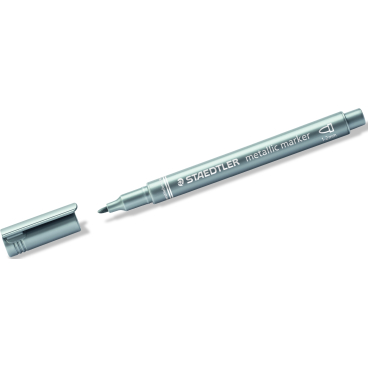 STAEDTLER Permanent-Marker Metallic, Rundspitze, silber (EAN: 4007817832042)