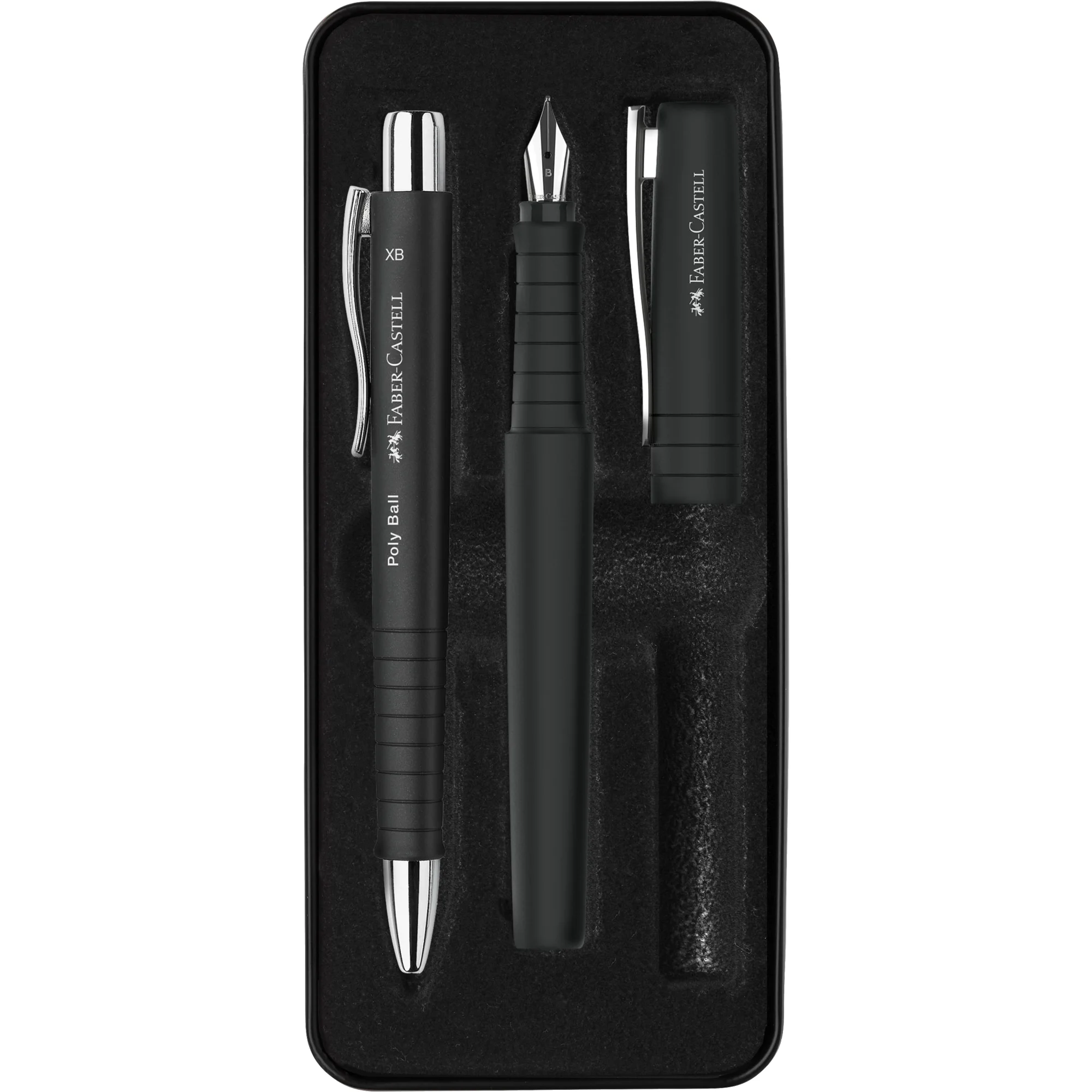 FABER-CASTELL Schreibgeräte-Set POLY BALL/PEN, schwarz (EAN: 4005402410507)