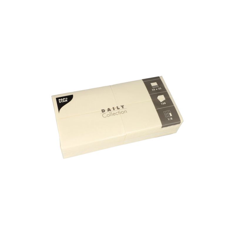 PAPSTAR Bistro-Servietten, 320 x 320 mm, 3-lagig, creme (EAN: 4002911531181)